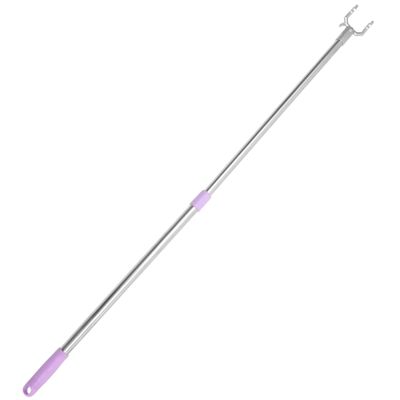 Ciieeo Stainless Steel Telescopic Clothes Pole for Easy Laundry Hanging Clothing Reach Tool for Balconies and Homes and Practical Clothes Drying Aid