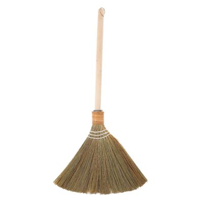 SHERCHPRY Asian Woven Broom Corn Broom Handle Dusting Brush Versatile Easy Storage