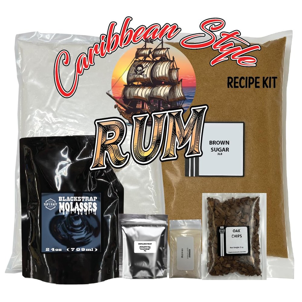 DIY Gold Rum Making Kit Craft Your Own Caribbean-Style Rum at Home 5 Gallon Fermentation & Distilling Kit for Home Brewers and Spirit Makers Great for Hobbyists & Gift Ideas