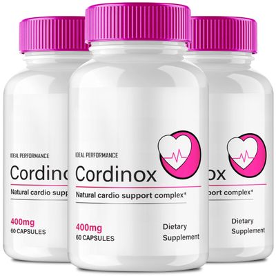 Cordinox Advanced Blood Formula Capsules, Official Cordinox Supplement Pills - Maximum Strength, All Natural Healthy Circulation & Stable Levels, Cardi Nox Reviews (3 Pack)