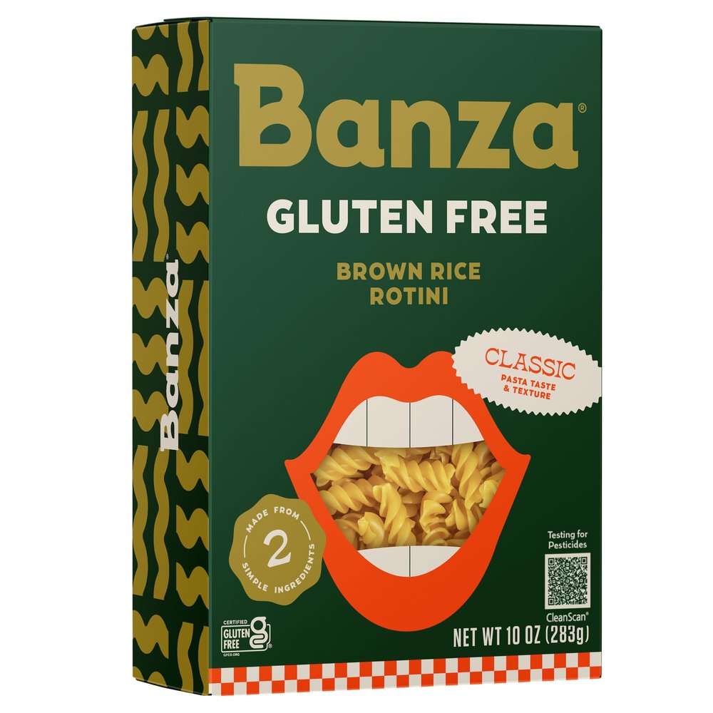 Banza Brown Rice Rotini - Gluten-Free Pasta Made in Italy - Non-GMO, 10oz - Classic Texture, Perfect for Leftovers
