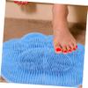 HAPINARY Exfoliating Scrubber Mat with Cup for Back and Foot Cleaning Gentle Massage for Shower Use Wall-Mounted Bath Accessory Design view 3