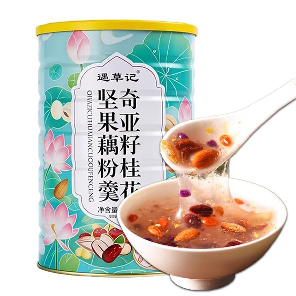 500g Osmanthus Fragrant Nuts Lotus Root Starch Powder Breakfast MealLotus Root Powder Soup Mix Chinese Asian SoupInstant Breakfast Microwave Food Family Drinks