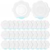 30 Pcs Disposable Castor Oil Patches,Spunlace Absorbent Wrap,Highly Absorbent,Leak-Proof,Self-Adhesive,No Wash,Breathable(Oil Not Included) (Flower Shape,White) view 1