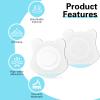 30 Pcs Disposable Castor Oil Patches,Spunlace Absorbent Wrap,Highly Absorbent,Leak-Proof,Self-Adhesive,No Wash,Breathable(Oil Not Included) (Bear Shape,White) view 4