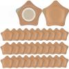 30 Pcs Disposable Castor Oil Patches,Spunlace Absorbent Wrap,Highly Absorbent,Leak-Proof,Self-Adhesive,No Wash,Breathable(Oil Not Included) (Star Shape,Skin Color) view 1
