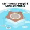 30 Pcs Disposable Castor Oil Patches,Spunlace Absorbent Wrap,Highly Absorbent,Leak-Proof,Self-Adhesive,No Wash,Breathable(Oil Not Included) (Star Shape,Skin Color) view 3