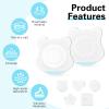 30 Pcs Disposable Castor Oil Patches,Spunlace Absorbent Wrap,Highly Absorbent,Leak-Proof,Self-Adhesive,No Wash,Breathable(Oil Not Included) (Mix Shape,White) view 4