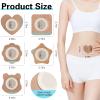 30 Pcs Disposable Castor Oil Patches,Spunlace Absorbent Wrap,Highly Absorbent,Leak-Proof,Self-Adhesive,No Wash,Breathable(Oil Not Included) (Mix,Skin Color) view 2