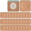 30 Pcs Disposable Castor Oil Patches,Spunlace Absorbent Wrap,Highly Absorbent,Leak-Proof,Self-Adhesive,No Wash,Breathable(Oil Not Included) (Square,Skin Color) view 1