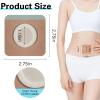30 Pcs Disposable Castor Oil Patches,Spunlace Absorbent Wrap,Highly Absorbent,Leak-Proof,Self-Adhesive,No Wash,Breathable(Oil Not Included) (Square,Skin Color) view 2