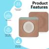30 Pcs Disposable Castor Oil Patches,Spunlace Absorbent Wrap,Highly Absorbent,Leak-Proof,Self-Adhesive,No Wash,Breathable(Oil Not Included) (Square,Skin Color) view 4