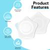 30 Pcs Disposable Castor Oil Patches,Spunlace Absorbent Wrap,Highly Absorbent,Leak-Proof,Self-Adhesive,No Wash,Breathable(Oil Not Included) (Star Shape,White) view 4
