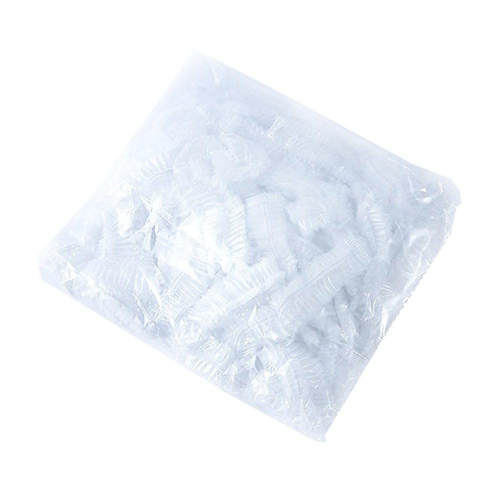 HEALLILY 300pcs or Elastic Edging Plastic Wrap Cover Fridge Food Wrap Films Fridge Food Fresh-keeping Cover Bowl Plastic Wrap White