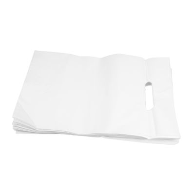 Zerodeko 100pcs Robust Pe Plastic Large Storage Bags Handles for Thanksgiving Birthday Snack Retail
