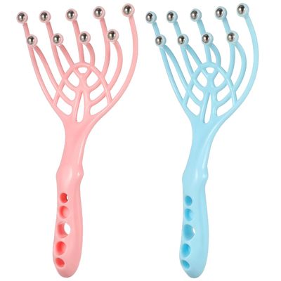 WRITWAA 2 Pack Scalp Massager with 9 Claws Handheld Head Massage Tool for Deep Relaxation Pressure Point Massage Portable Head Massager for Home Office Spa