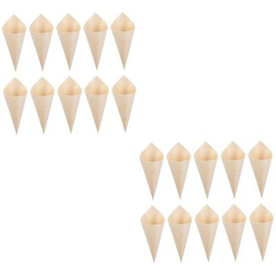 CALLARON 2sets Delicate Dessert Cones Compact Ice Cones for Charcuterie Food Sticks Cream 150pcs*2