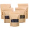 LIFKOME Sealed Paper Bag Resealable Bags for Packaging 50 Pack Window for Snacks view 1