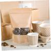 LIFKOME Sealed Paper Bag Resealable Bags for Packaging 50 Pack Window for Snacks view 2