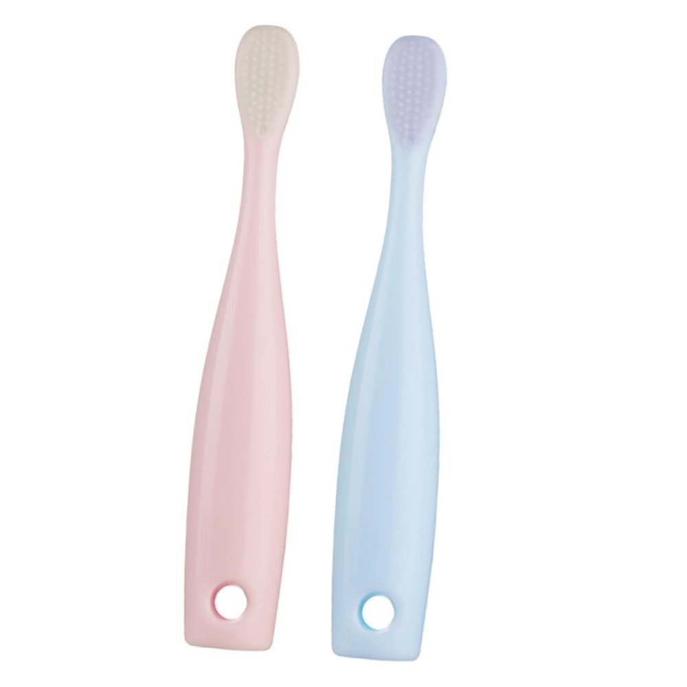 Ipetboom 2pcs Toothbrush Ultra-fine Bristles for Gentle Oral Care Soft-Safe Design for Boy Girl and Toddlers Travel-Friendly Ergonomic Handle