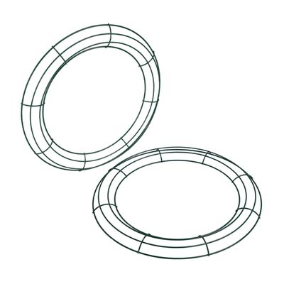 CORHAD 2pcs Metal Floral Hoop Wreath Frame Round Iron Ring for DIY Holiday Decorations Weddings and Home Decor for Floral Arrangements and Garlands