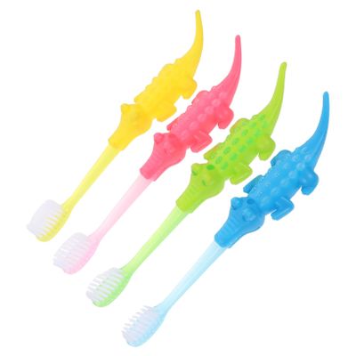 WRITWAA 8pcs Supple Bristle Boys and Girls Toothbrush Cartoon Tooth Cleaning Tool for Years