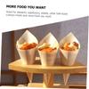 Baluue Unique Wood Ice Cream Cones 150pcs Mini Cream Cones Disposable for Charcuterie Snacks Events view 3