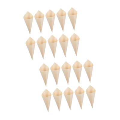 Baluue 300pcs Ice Cones Dessert Holders for Charcuterie Snacks and More for Parties Weddings and Catering Events