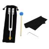 64 HZ Weighted Tuning Fork with Massage Head for Healing, Yoga, Stress Alleviation, Relaxation, with Hammer, Bag, Clean Cloth, Wrench view 1