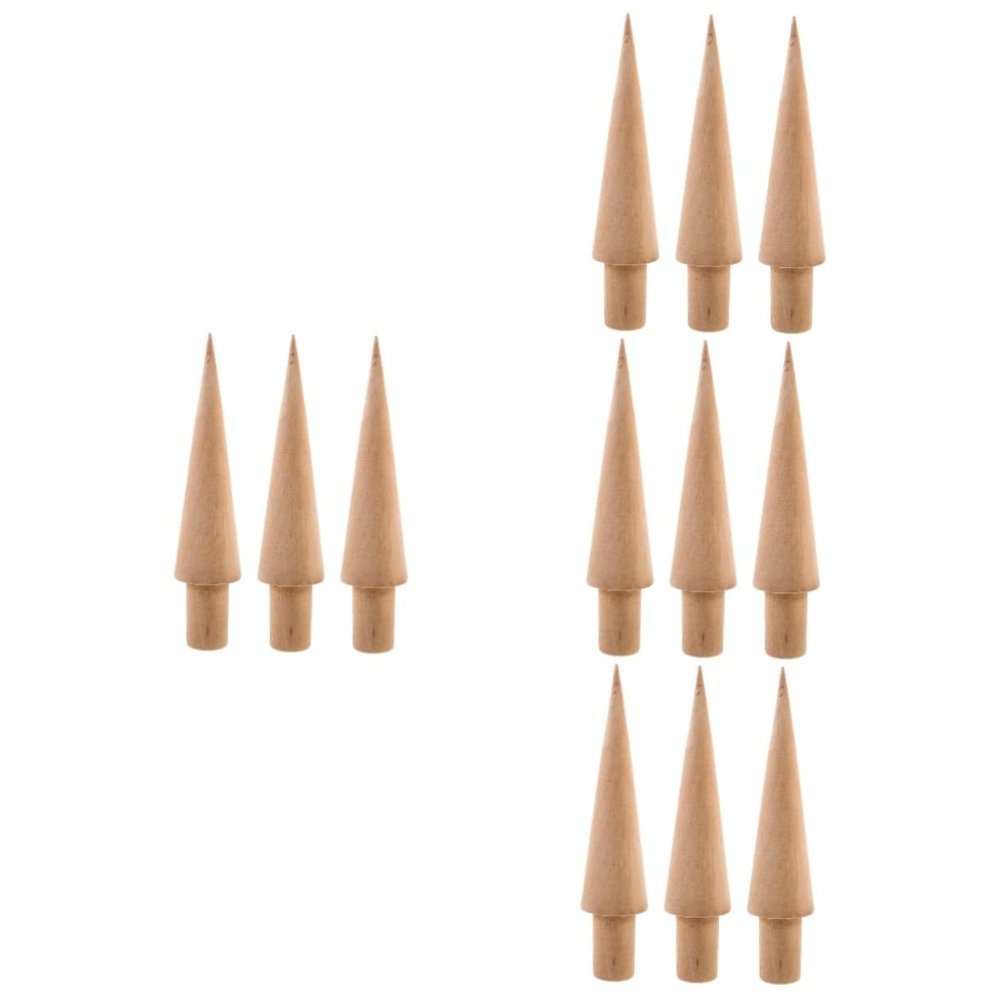 Alipis 12pcs Ice Cream Cone Mold Wood Dessert Molds for Homemade Waffle Cones for Family Gatherings and Special Occasions