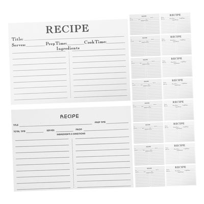 COHEALI 50pcs Writable Blank Recipe Cards Double Sided Paper Recipe Sheets for Bridal Showers Weddings and Daily Use Elegant Sturdy Food Note Cards for Home and Gifting
