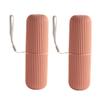 HOODANCOS 2pcs Sundries Container Box Lanyard Portable Toothbrush and Toothpaste Holder Easy to Carry Travel Toothbrush Organizer for Home Camping view 1
