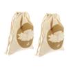 Abaodam 2pcs Singing Bowl Pouch for Tibetan Bowl Drawstring Bag Beam Mouth Design Buddhist Sound Storage Meditation Accessory Luxury Cotton view 1
