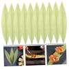 ABOOFAN 100pcs Bamboo Leaves Sushi Serving Tray Decorative Sashimi Dish Leaves for Elegant Dining Grilled Meat Presentation and Food Decoration view 4
