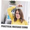 PACKOVE 2pcs Scalp Massage Wooden Comb Set Handheld Wide Tooth Comb for Scalp Relaxation for Home Travel Use Family Friends view 4
