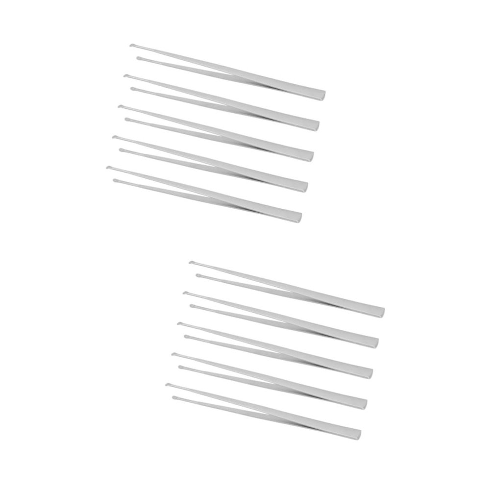 CALLARON 10pcs Spiral Ear Pick Tweezers Stainless Steel Ear Cleaner Tool for Adult Earwax Removal Kit