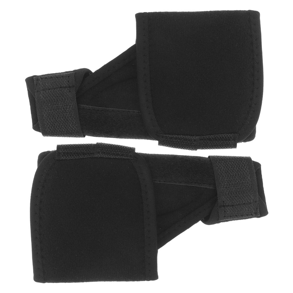 WRITWAA 1pair Big Toe Splints Separator Straps Compression Brace for Bunion Relief Fits Comfortable Support for Men Women Black