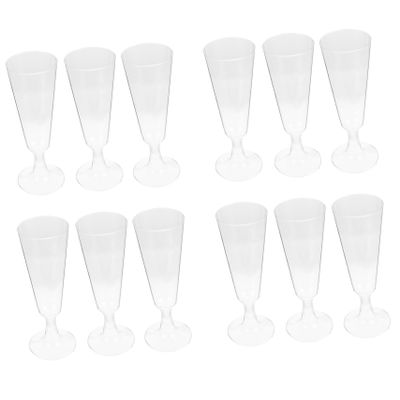 CATIEBYE 12pcs Transparent Plastic Party Goblet Cocktail Cups Disposable Drinking Glasses for Celebrations Weddings and Gatherings Eco-friendly High-grade Material