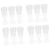 CATIEBYE 12pcs Transparent Plastic Party Goblet Cocktail Cups Disposable Drinking Glasses for Celebrations Weddings and Gatherings Eco-friendly High-grade Material view 1