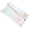 BEBEMOKO 1roll Rainbow Cellophane Wrapping Paper Iridescent Bouquet Wrap Premium Cellophane Material for Christmas Weddings Birthdays Crafts Versatile Packaging Supplies view 1
