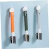 JECOMPRIS 2sets Stove Top Cleaning Brush Double-Ended Gas Stove Brush Stainless Steel Plastic Kitchen Cooktop Cleaner 3pcs*2 view 3