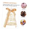 jojofuny 4pcs Decorative Bird Cage Candy Boxes Elegant Wedding Favor Boxes for Parties Material for Banquets Bridal Showers and Special Occasions view 2