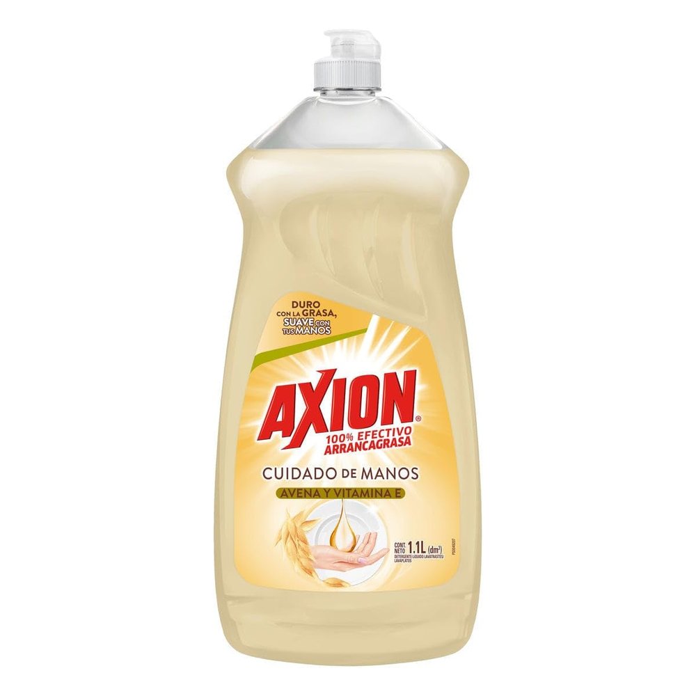 Axion Dish Soap, Dishwashing Liquid Dish Soap, Dish Detergent liquid, lemon & Oats with cream touch 1.1 L (Oats with cream touch)