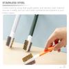 SOLUSTRE 3pcs Double-Ended Gas Stove Cleaner Brush Wire Brush for Gas Stove Kitchen Cooktop Cleaner view 2