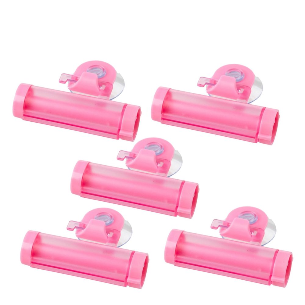 PartyKindom Toothpaste Squeezer Dispenser Creative Pink Tube Roller Facial Squeezer for Organization