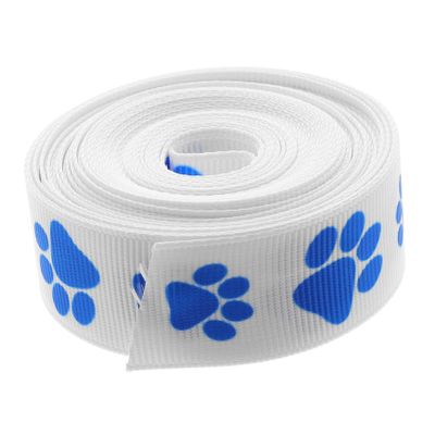 Didiseaon 1roll Paw Print Packing Ribbon Soft Polyester Wired Edge Ribbon for Wrapping Crafts and Decorations Pet Paw Design Yards