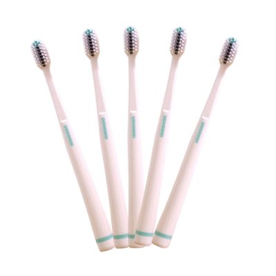 Healvian 5pcs Soft Adult Toothbrushes Ergonomic Design for Comfortable to Hold Oral Care Tool for Home Travel and Hospital Use Mixed Colors for Practical Daily Use