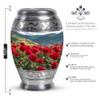 Beautiful Red Rose Large Funeral Urns for Adult Female Ashes - Cremation Memorial Urn for Adult Male Ashes - Decorative Burial Ashes - 10 Inch view 2