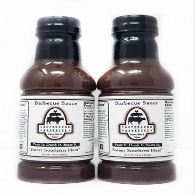 2 Pack of Sweet Southern Heat Southbound Barbecue Sauce 16oz Pour, Dunk Baste it