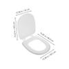Veemoon Hotel Toilet Seat Cover Padded Comfort Pad for Bathroom Toilet Cushion Replacement Seat Soft Foam Non-slip Cover view 2